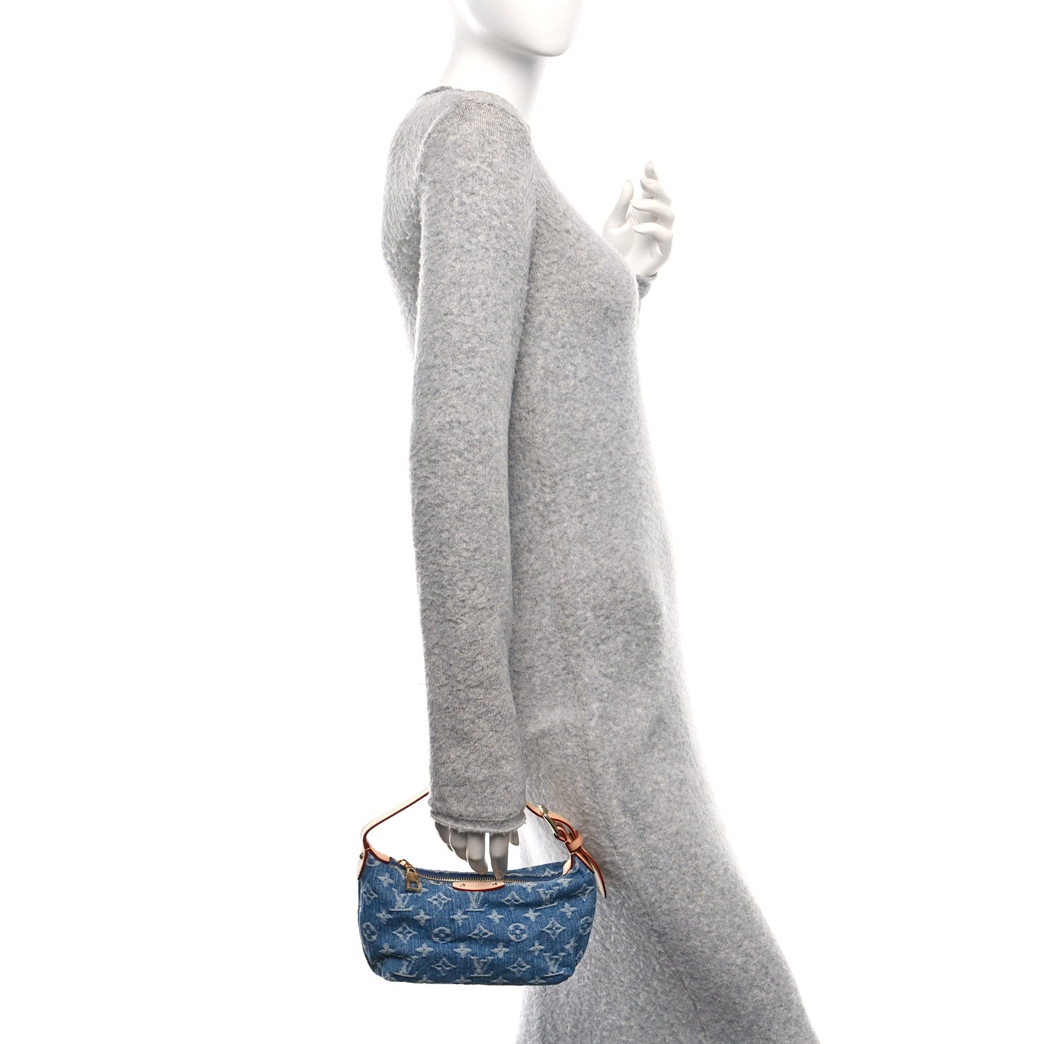 Louis Vuitton Monogram Denim Hills Pochette Blue 2 of 9