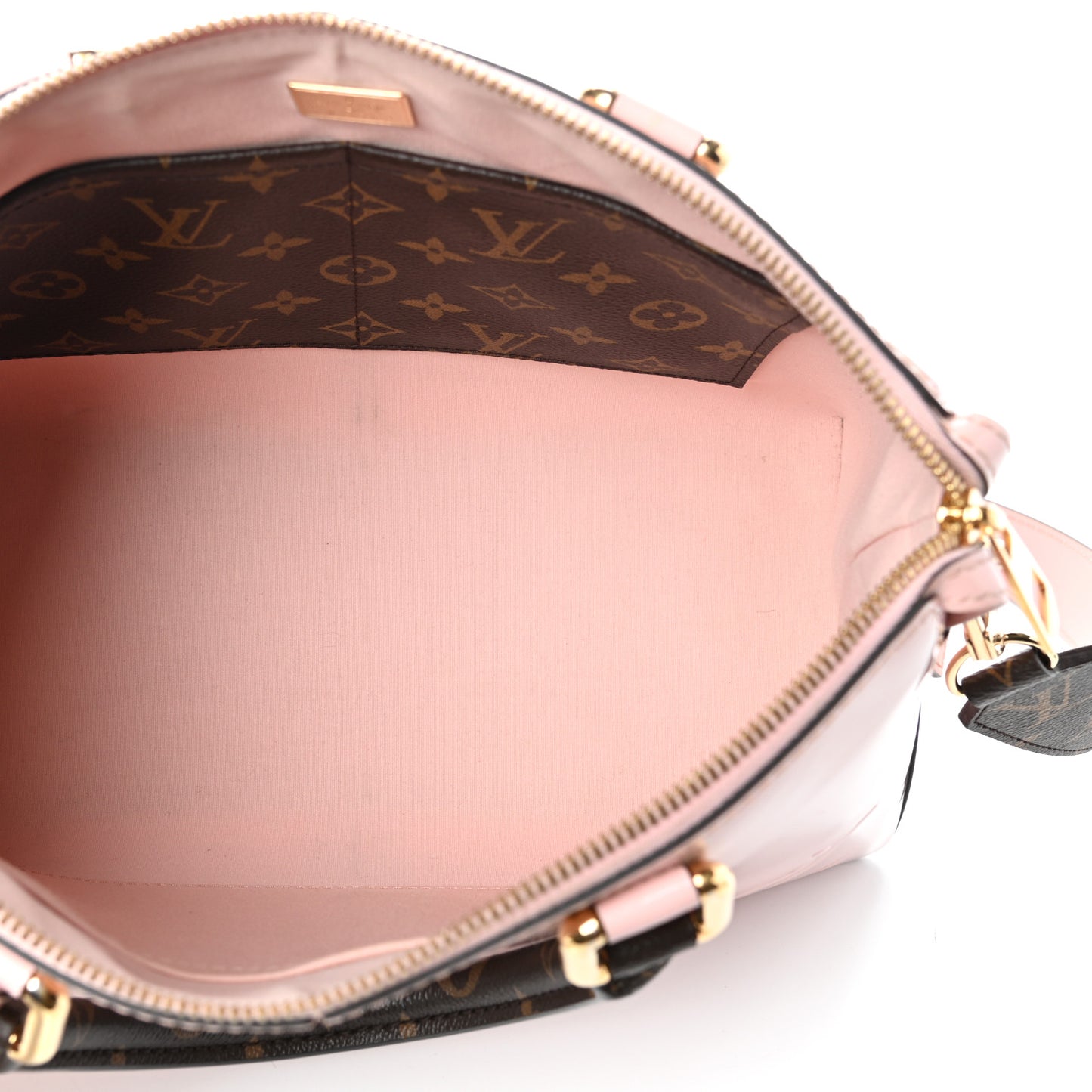 Patent Calfskin Miroir Tote Rose Ballerine