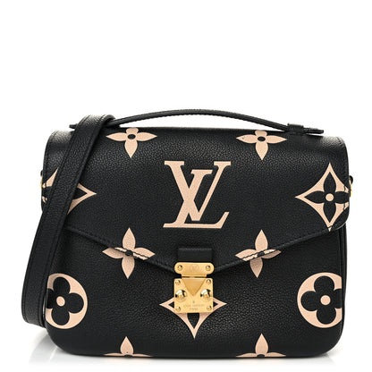 Louis Vuitton Empreinte Monogram Giant Pochette Metis Black Beige 1 of 10