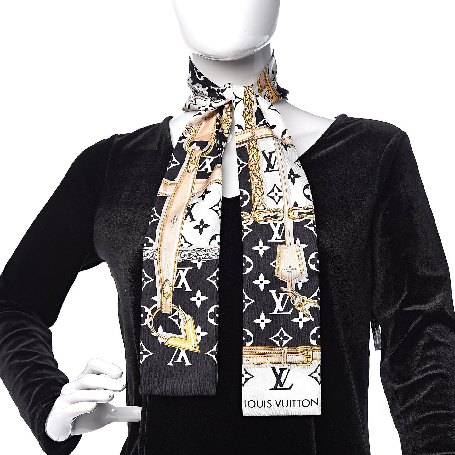 Silk Monogram Confidential Bandeau Black