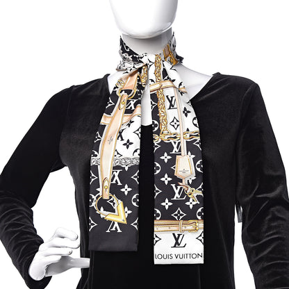 Louis Vuitton Silk Monogram Confidential Bandeau Black 2 of 5