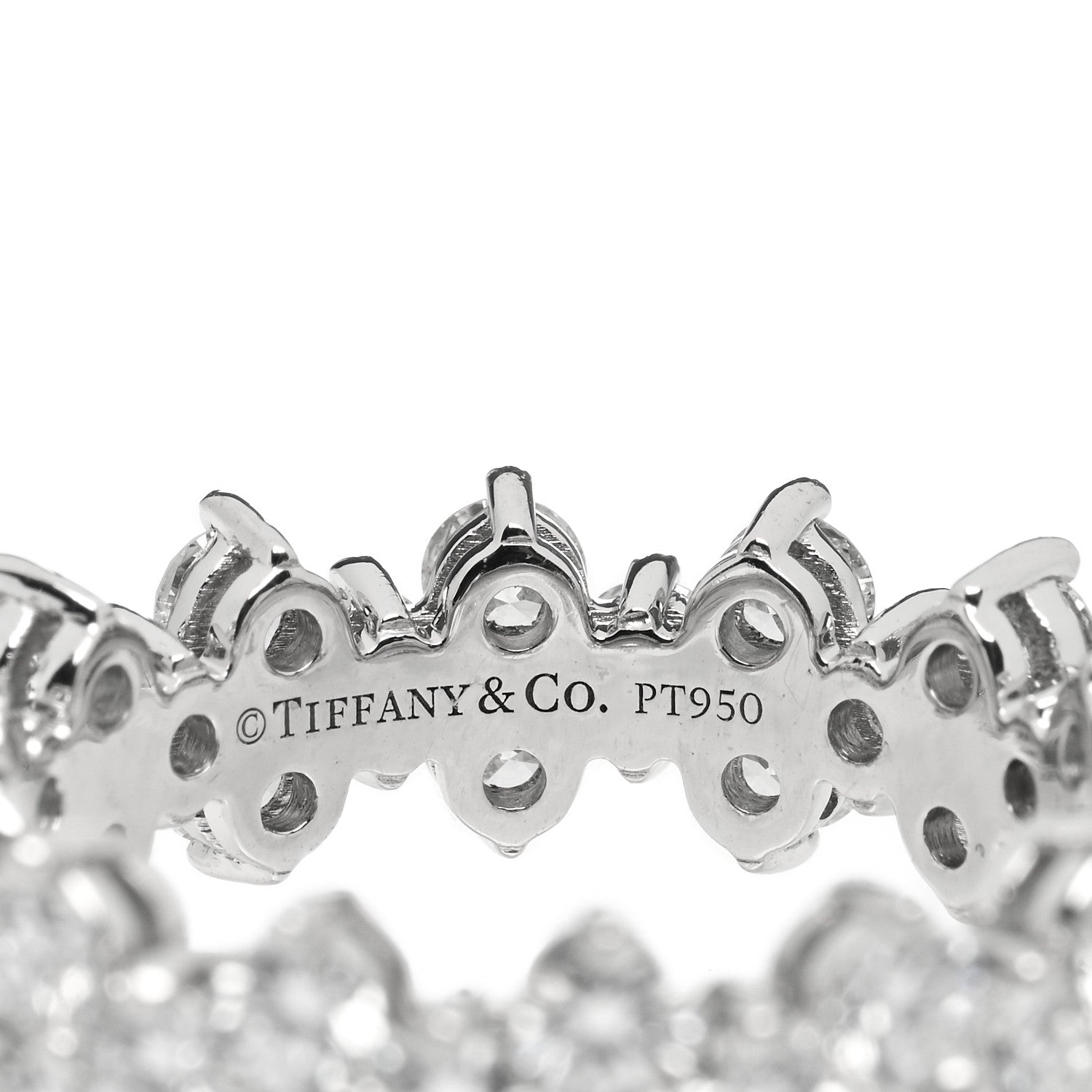 Tiffany Platinum Diamond Aria Eternity Ring 50 5.25 4 of 5