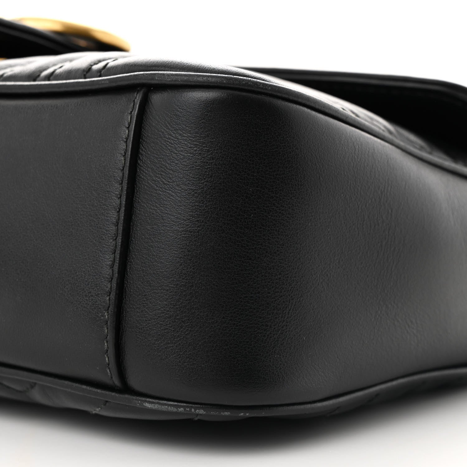Gucci Calfskin Matelasse Small GG Marmont Shoulder Bag Black 10 of 10
