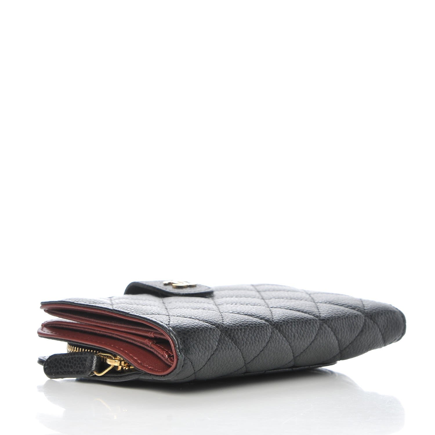 Chanel Caviar Quilted Zipped Pocket Wallet Black 4 of 9