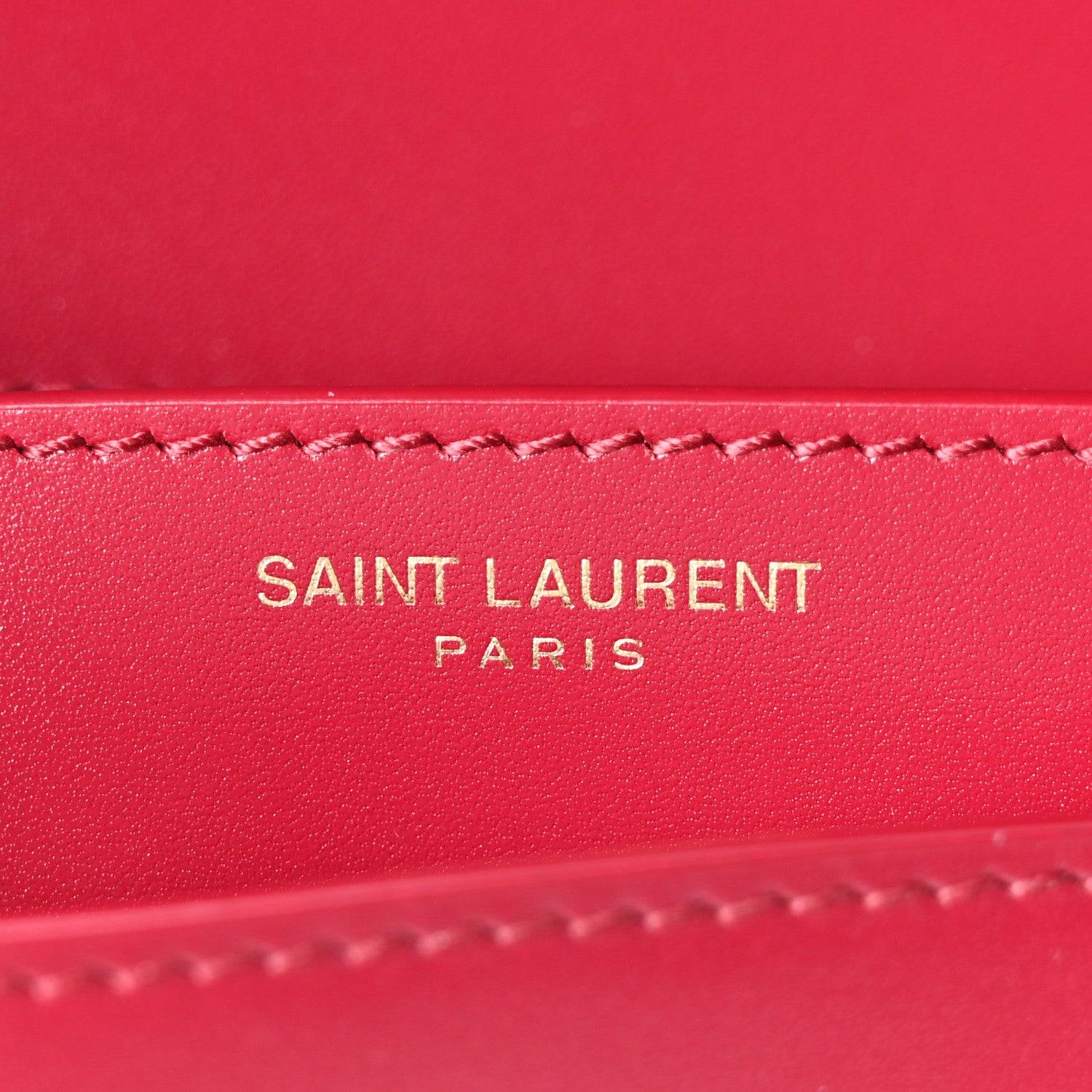 Saint Laurent Box Calfskin Mini Voltaire Shoulder Bag Raspberry