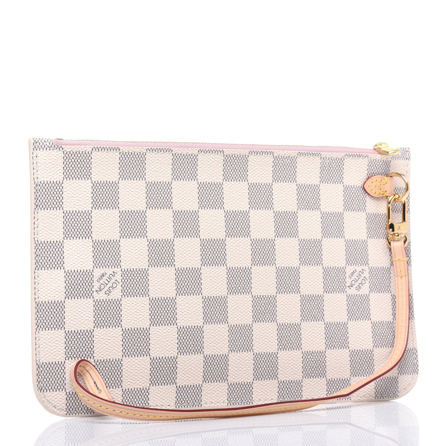 Louis Vuitton Damier Azur Neverfull MM GM Pochette Rose Ballerine 3 of 14