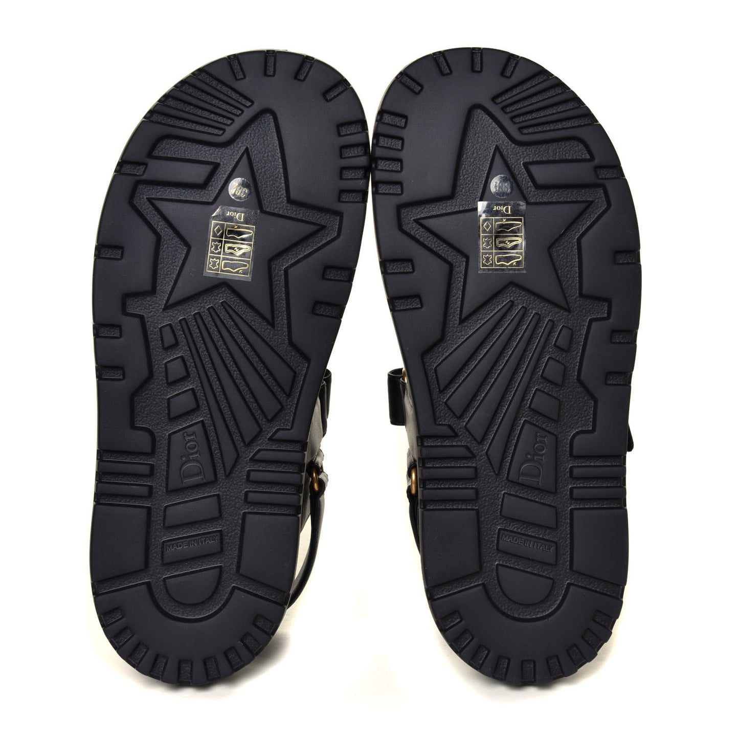 Lambskin Dioract 10mm Sandals 38.5 Black