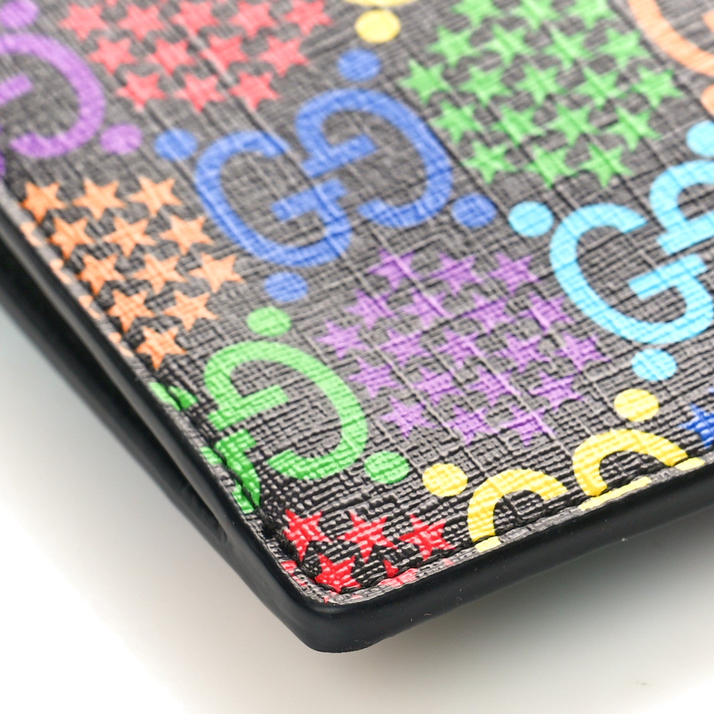 Gucci GG Supreme Monogram Psychedelic Zip Wristlet Pouch Black Multicolor 7 of 8