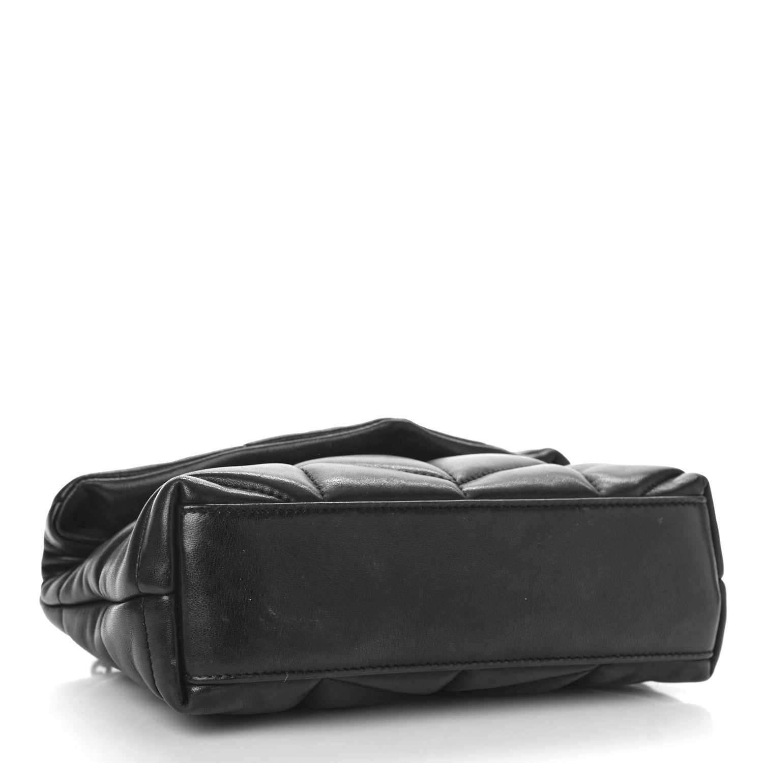 Saint Laurent Lambskin Quilted Toy Loulou Puffer Monogram Monochrome Chain Satchel Black 4 of 10