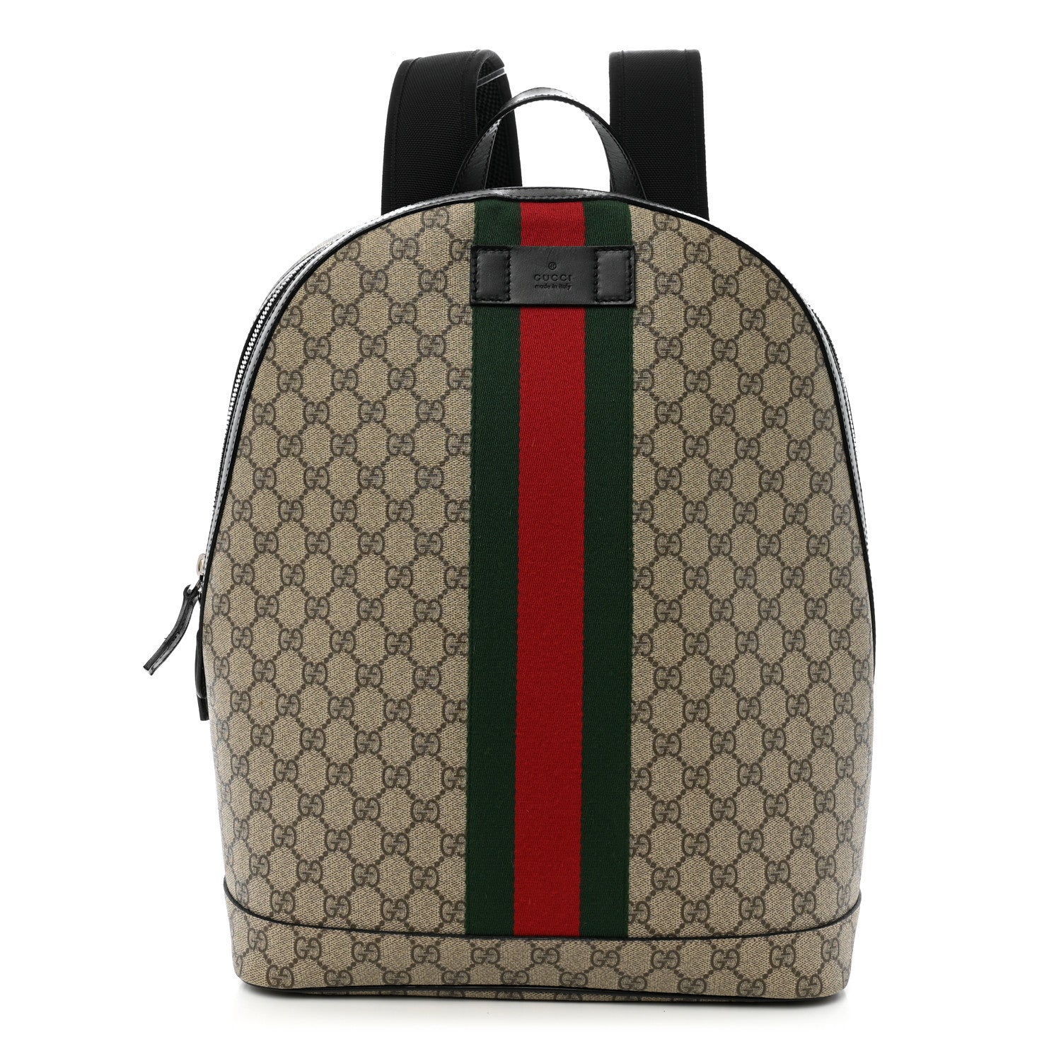 Gucci GG Supreme Monogram Web Dome Backpack Black 1 of 13