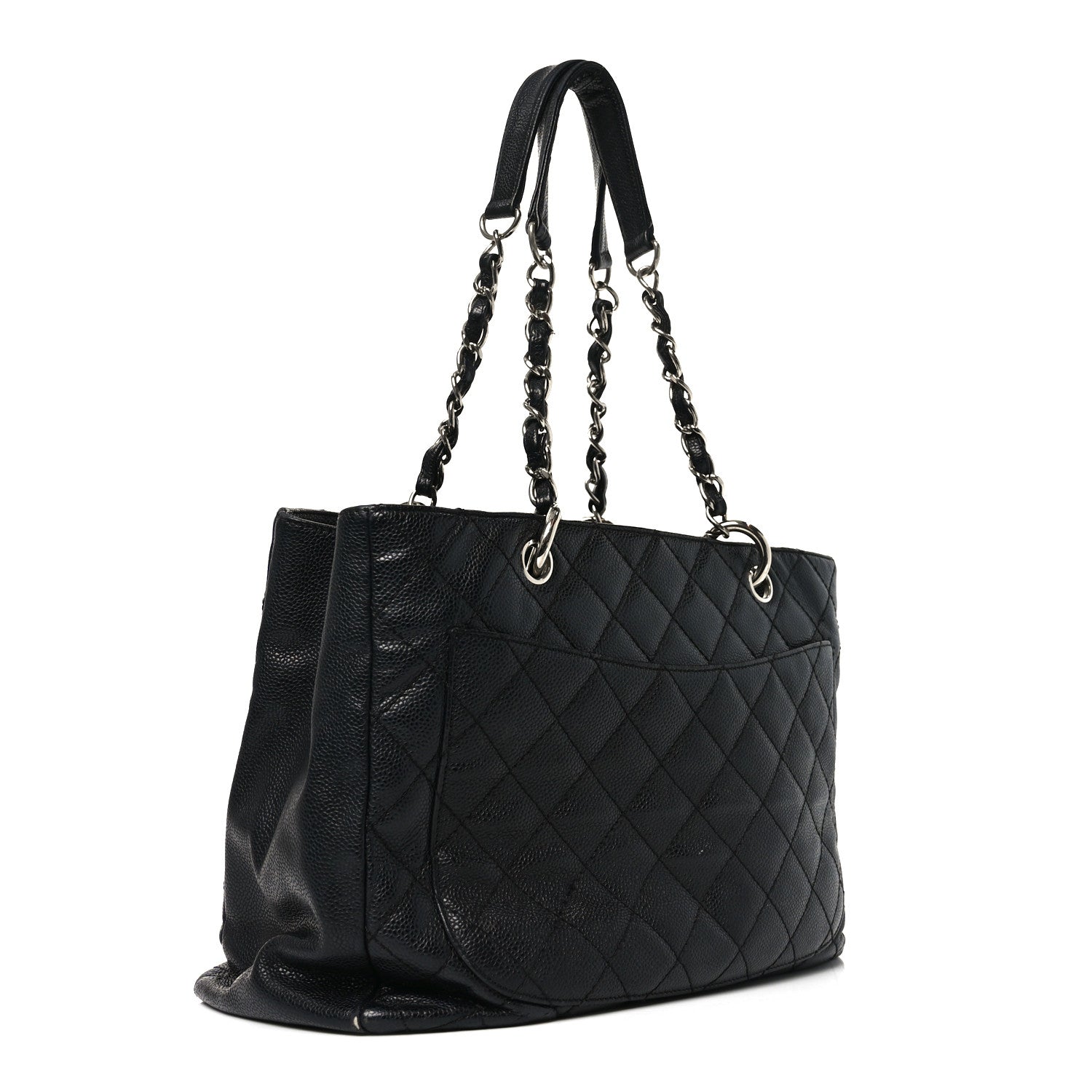 Chanel Caviar Quilted Grand Shopping Tote GST Black 3 of 12