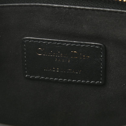 Christian Dior Calfskin Embossed Logo Zip Clutch Black 6 of 7