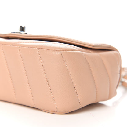 Chanel Caviar Chevron Quilted Small Single Flap Light Pink 8 of 9