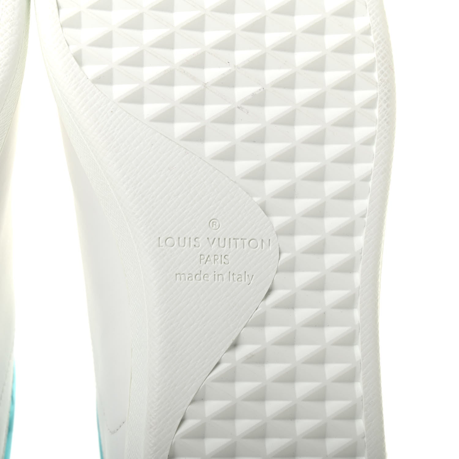 Louis Vuitton Calfskin Mens Luxembourg Sneakers 9 White Bleu 6 of 11