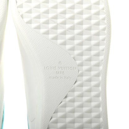 Louis Vuitton Calfskin Mens Luxembourg Sneakers 9 White Bleu 6 of 11