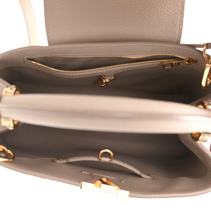 Louis Vuitton Taurillon Studded Sol Capucines PM Galet 5 of 10