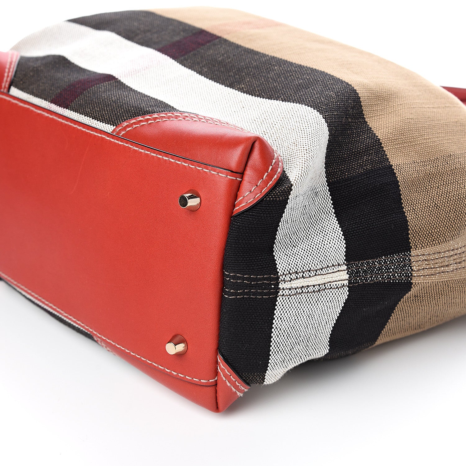 Burberry Canvas Mega Check Medium Maidstone Cadmium Red 7 of 8