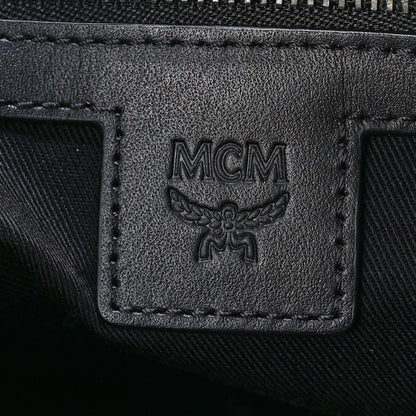 MCM Visetos Liz Shopper Tote Pouch Black 5 of 10