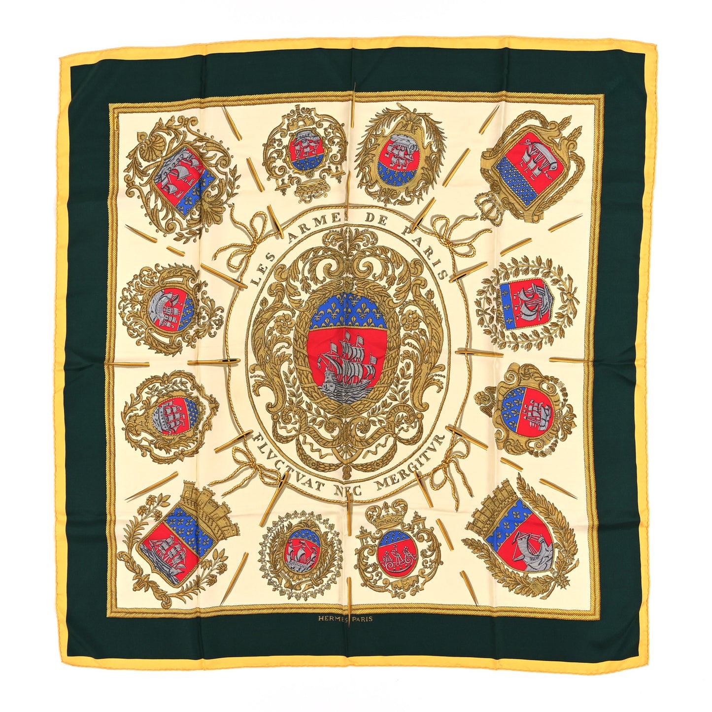 Silk Les Armes de Paris Scarf 90