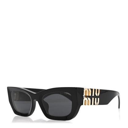 Miu Miu Acetate Rectangle Sunglasses SMU 09W Black 1 of 7