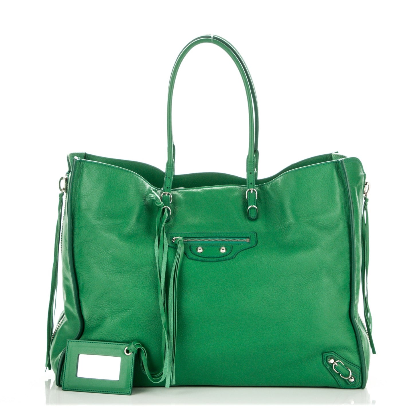 Veau Papier A4 Zip Around Tote Pomme