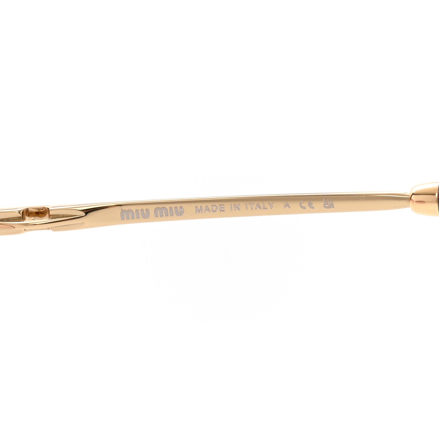 Metal Oval Sunglasses SMU52Y Gold