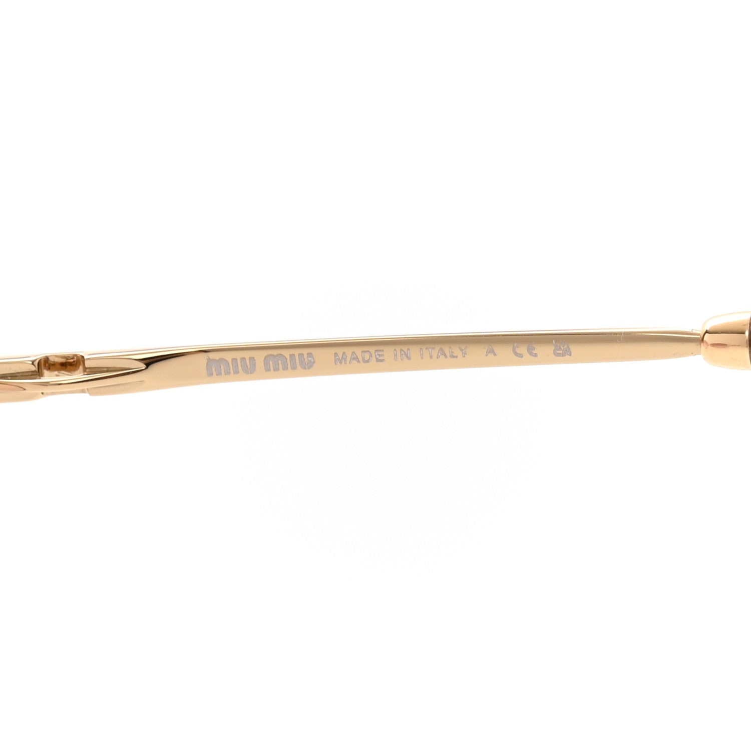Miu Miu Metal Oval Sunglasses SMU52Y Gold 5 of 8