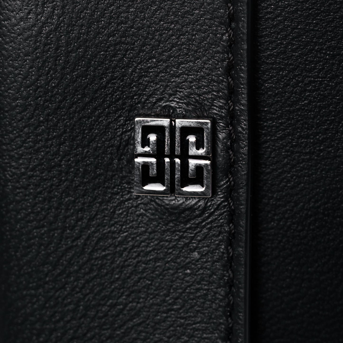 Lambskin Logo Embossed 4G High Frequency Card Case Black