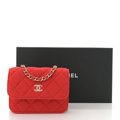 Chanel Jersey Quilted Micro Mini Flap Red 11 of 11