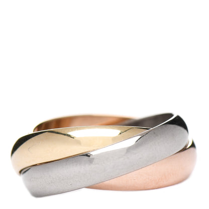 Cartier 18K Pink Yellow White Gold Classic Trinity Ring 47 4 3 of 5