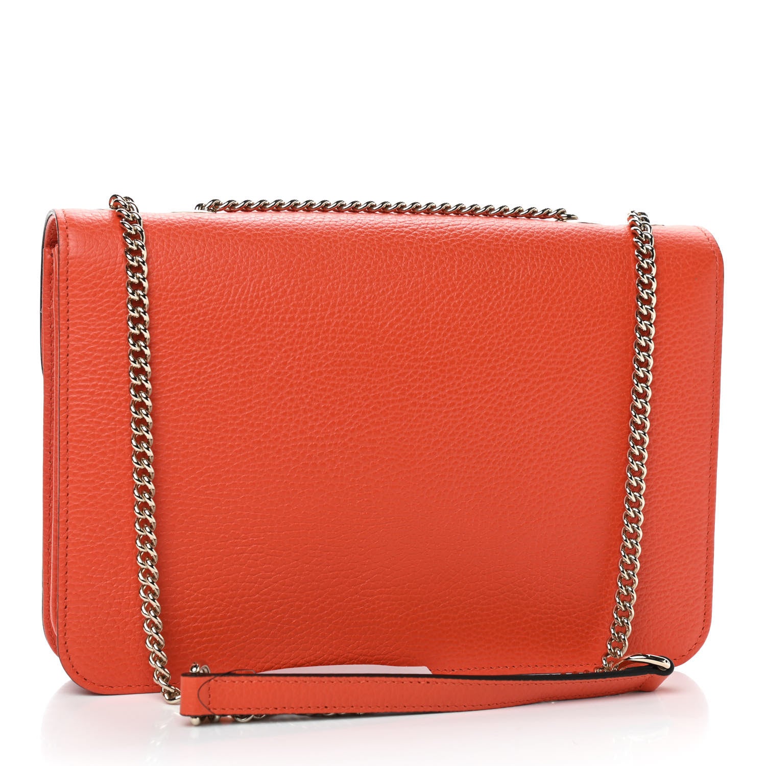 Gucci Dollar Calfskin Interlocking G Shoulder Bag Sun Orange 3 of 5