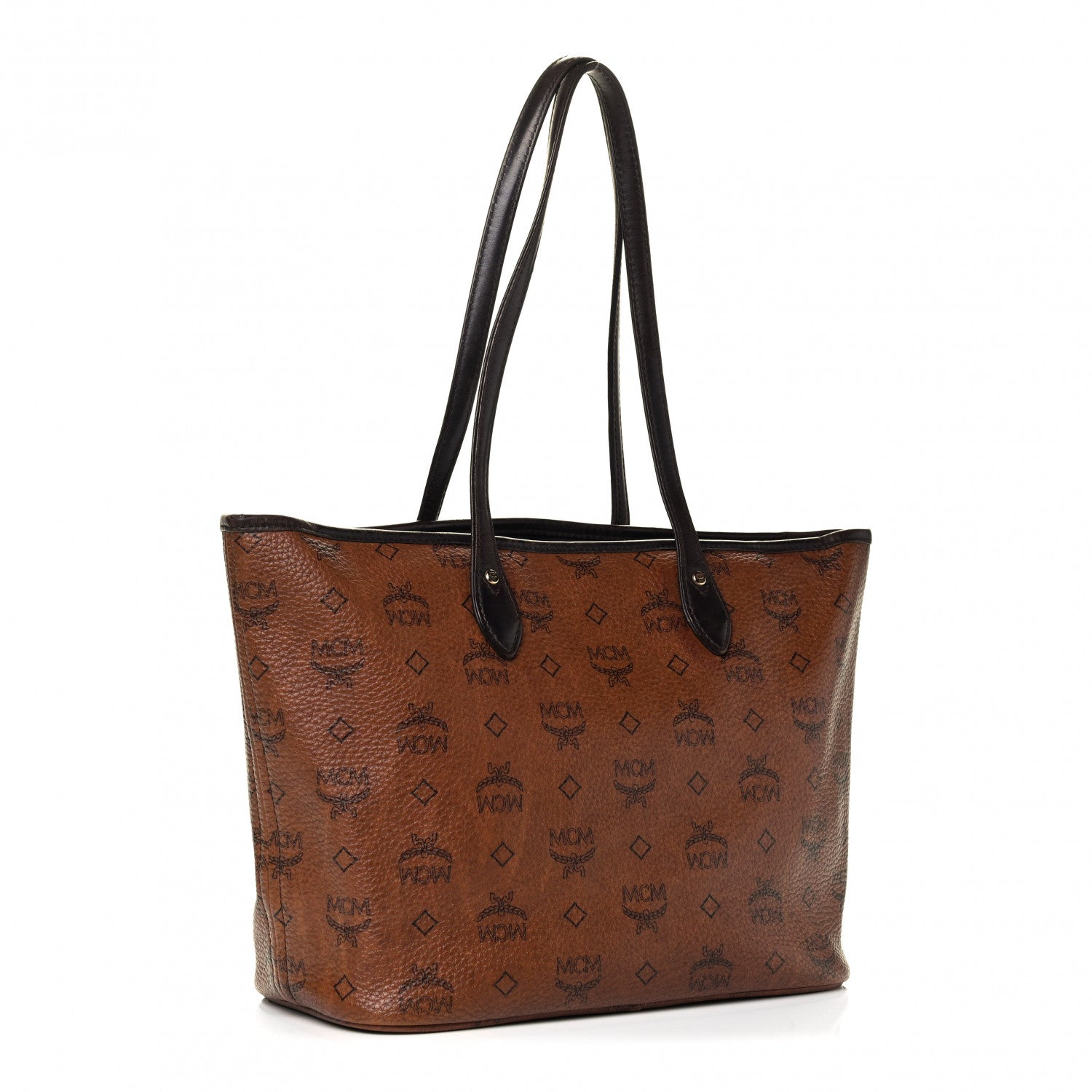 MCM Visetos Dog Bone Shopper Tote Brown 2 of 4