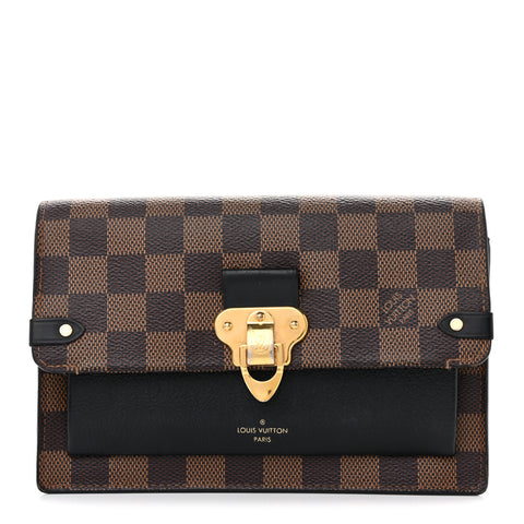Damier Ebene Vavin Chain Wallet Black