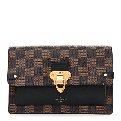 Louis Vuitton Damier Ebene Vavin Chain Wallet Black 1 of 17
