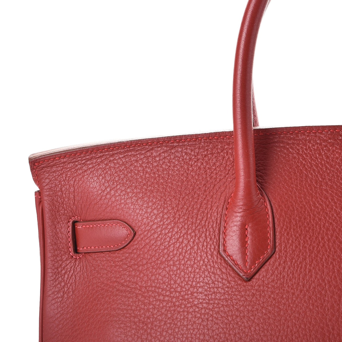 Taurillon Clemence Birkin 40 Rouge Casaque