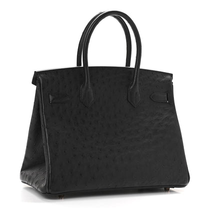 Hermes Ostrich Birkin 30 Black 2 of 10