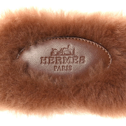 Hermes Woolskin Oran Sandals 38 Naturel 7 of 7