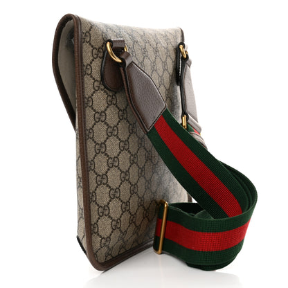 Gucci GG Supreme Monogram Web Medium Neo Vintage Flap Messenger Bag Beige New Acero 3 of 13