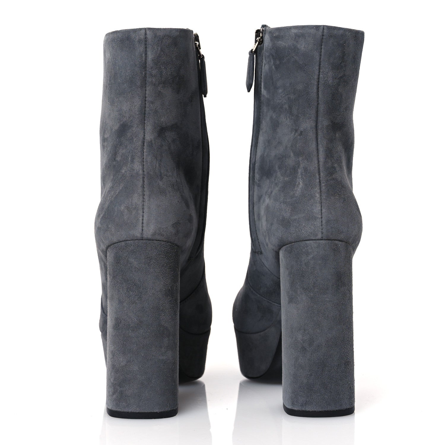 Prada Camoscio Donna Ankle Boots 35.5 Anthracite 6 of 10