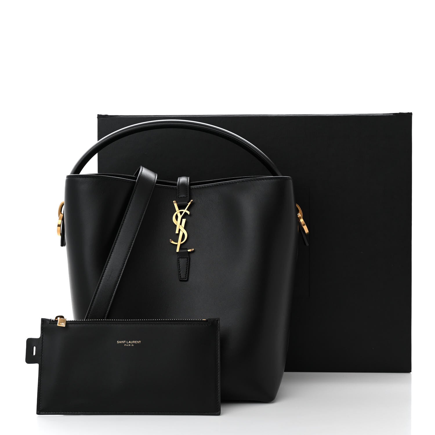 Saint Laurent Shiny Calfskin Le 37 Bucket Bag Black 12 of 12