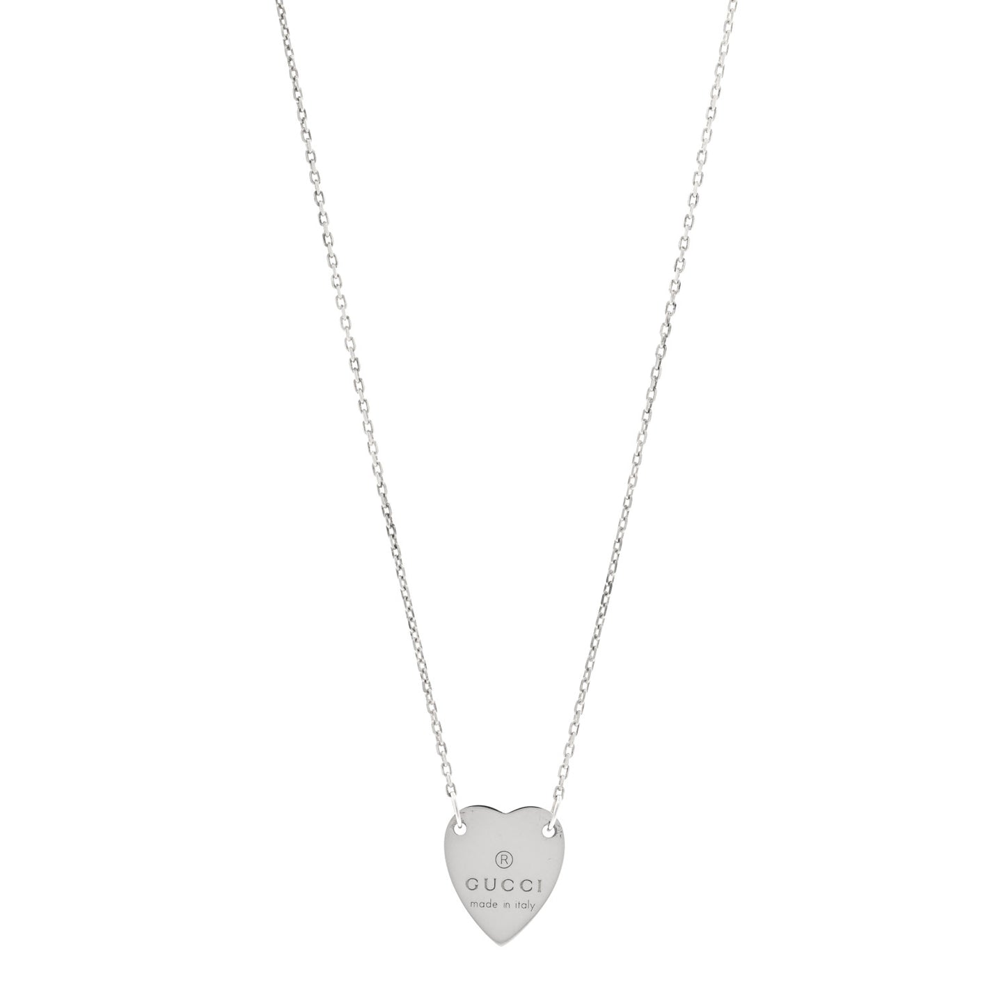 Sterling Silver Trademark Heart Pendant Necklace
