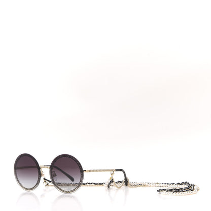 Chanel Round Chain Sunglasses 4245 Gold 2 of 8