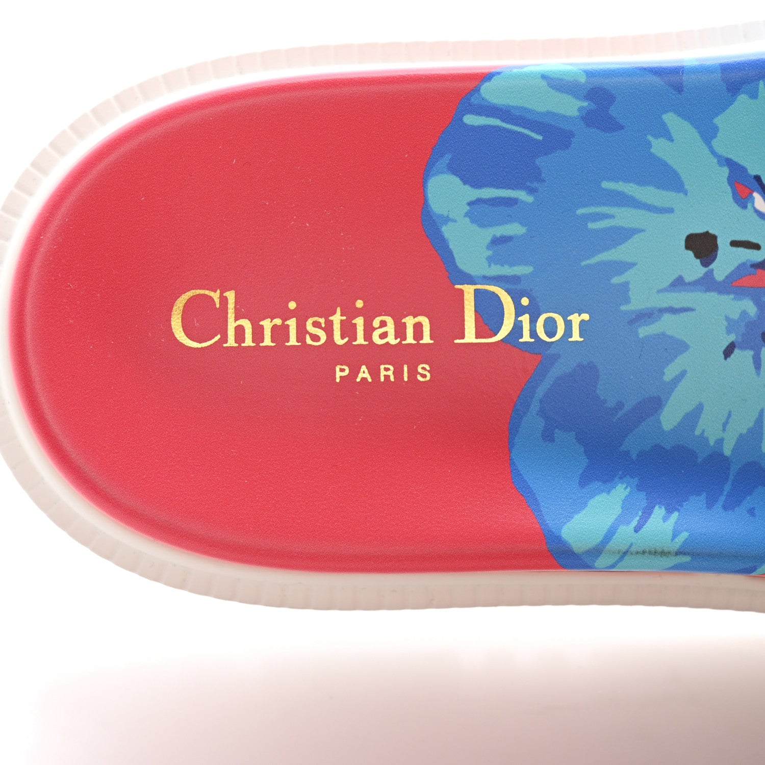 Christian Dior Canvas D-Flower Pop Embroidered Dway 10mm Slide Sandals 39 Pink Blue Multicolor 7 of 11
