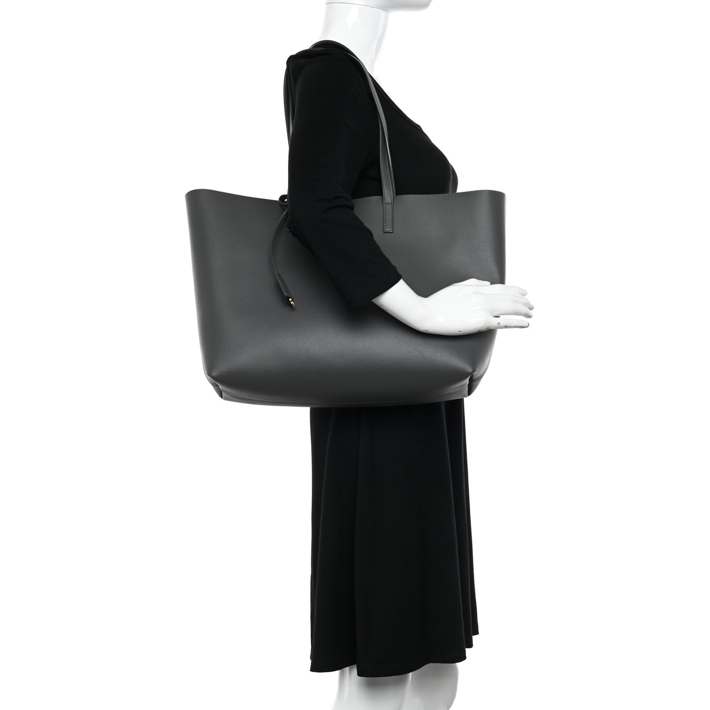 Calfskin Large Shopping Tote Storm