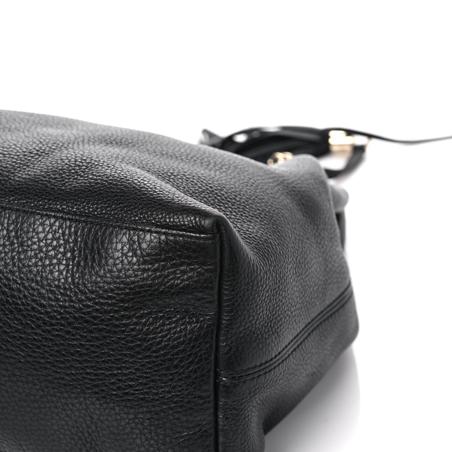 Gucci Pebbled Calfskin Large Soho Chain Shoulder Bag Black 7 of 18