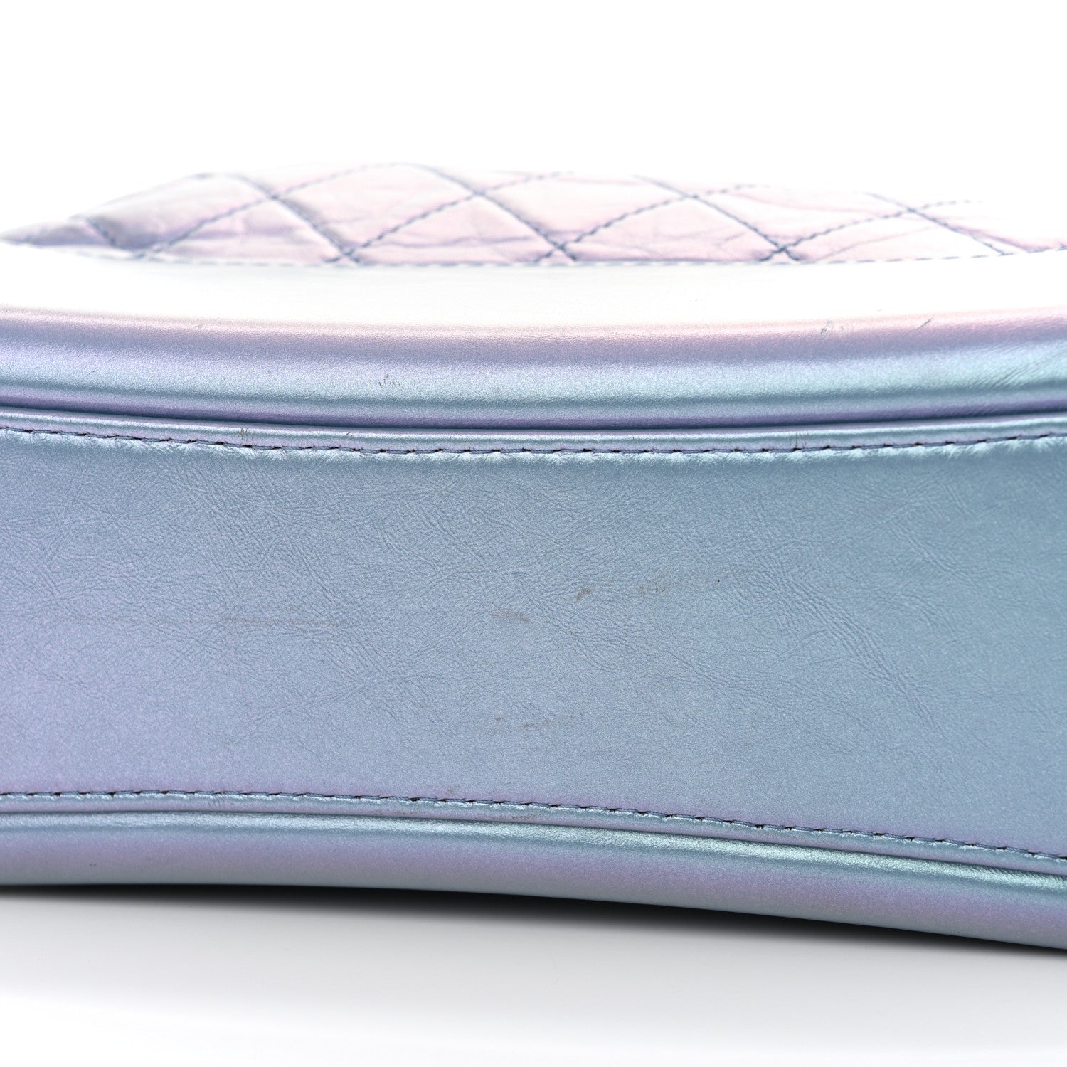 Chanel Iridescent Aged Calfskin Quilted Medium Gabrielle Hobo Blue 11 of 13
