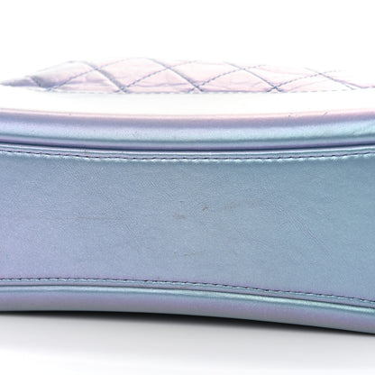 Chanel Iridescent Aged Calfskin Quilted Medium Gabrielle Hobo Blue 11 of 13