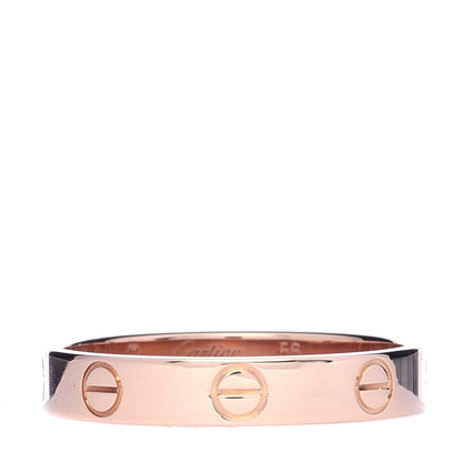 Cartier 18K Pink Gold 3.5mm LOVE Wedding Band Ring 56 7.5 3 of 5
