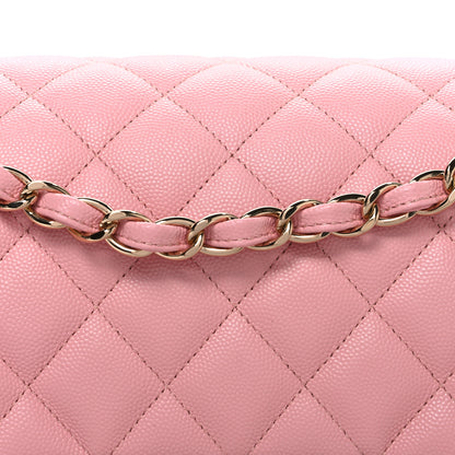 Chanel Caviar Quilted Jumbo Double Flap Pink 8 of 10