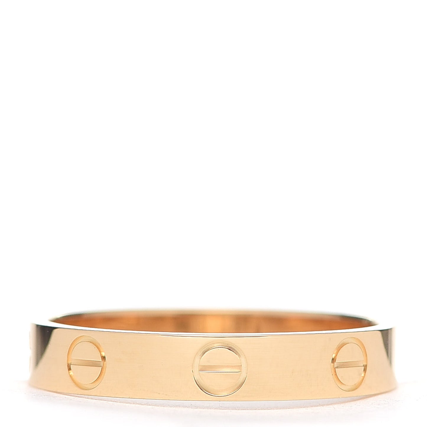 18K Yellow Gold 3.5mm LOVE Wedding Band Ring 56 7.5